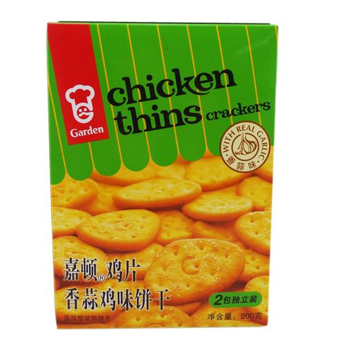 嘉顿鸡片香蒜鸡味饼干200g